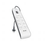Belkin 8 Outlet Surge Protector With 2m Cord With 2 USB Ports (2.4A),  2Yr WTY, $50K CEW