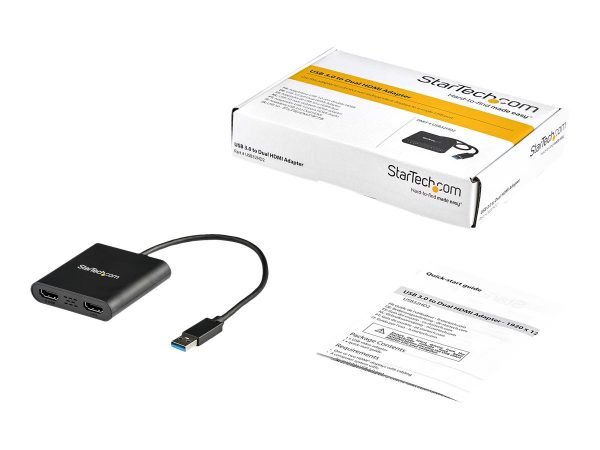 StarTech USB 3.0 To 2x HDMI Adapter, 4k, 2yr - Image 2