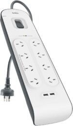 Belkin 6 Outlet Surge Protector With 2m Cord With 2 Usb Ports (2.4a), 2yr Wty, $30k Cew - Image 2