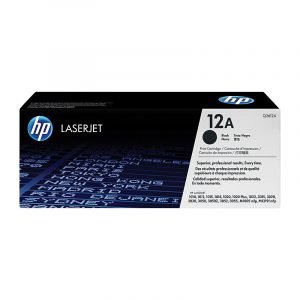 HP 12A Black Original LaserJet Toner Cartridge, Q2612A