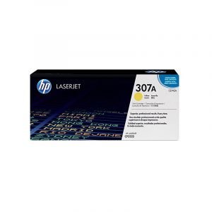 HP 307A Yellow Original LaserJet Toner Cartridge, CE742A