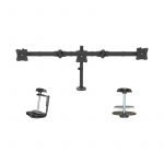 Desk Mount Triple Monitor Arm Adjustable - 27" Displays, Vesa, 5Yr
