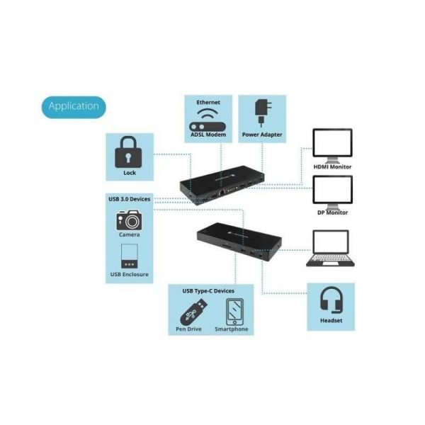 Dynabook USB-C Docking Station,USB-C(2), USB(4), HDMI, LAN, DP, VGA, 3YR WTY - Image 4