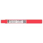 Zebra Wristband, Red, Synthetic, Z-Band Ultra Soft, Coated, Permanent Adhesive