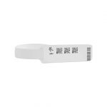 Zebra Wristband, White, Synthetic, Z-Band Ultra Soft, Coated, Permanent Adhesive