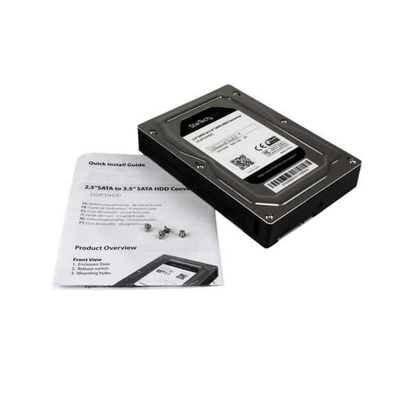 Startech 2.5" TO 3.5" SATA Hard Drive Converter, Aluminum, Up To 12.5MM In Height, 2Yr - Image 2