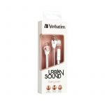 Verbatim Urban Sound Wired Earbud Stereo Earset - White, Rose Gold - Binaural - In-ear - 32 Ohm - 20 Hz to 20 kHz - 120 cm Cable - Mini-phone (3.5mm) - Image 2