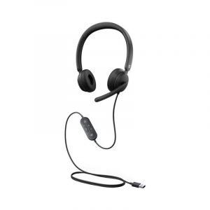 Microsoft Modern Wired On-ear Stereo Headset - Black - Binaural - Ear-cup - 100 Hz to 20 kHz - 150 cm Cable - Noise Reduction Microphone - USB Type C