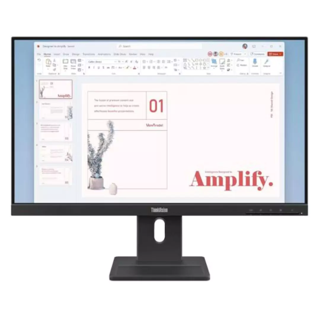 Lenovo ThinkVision E24-40 24" FHD IPS Monitor with HDMI, DP, VGA & Speakers