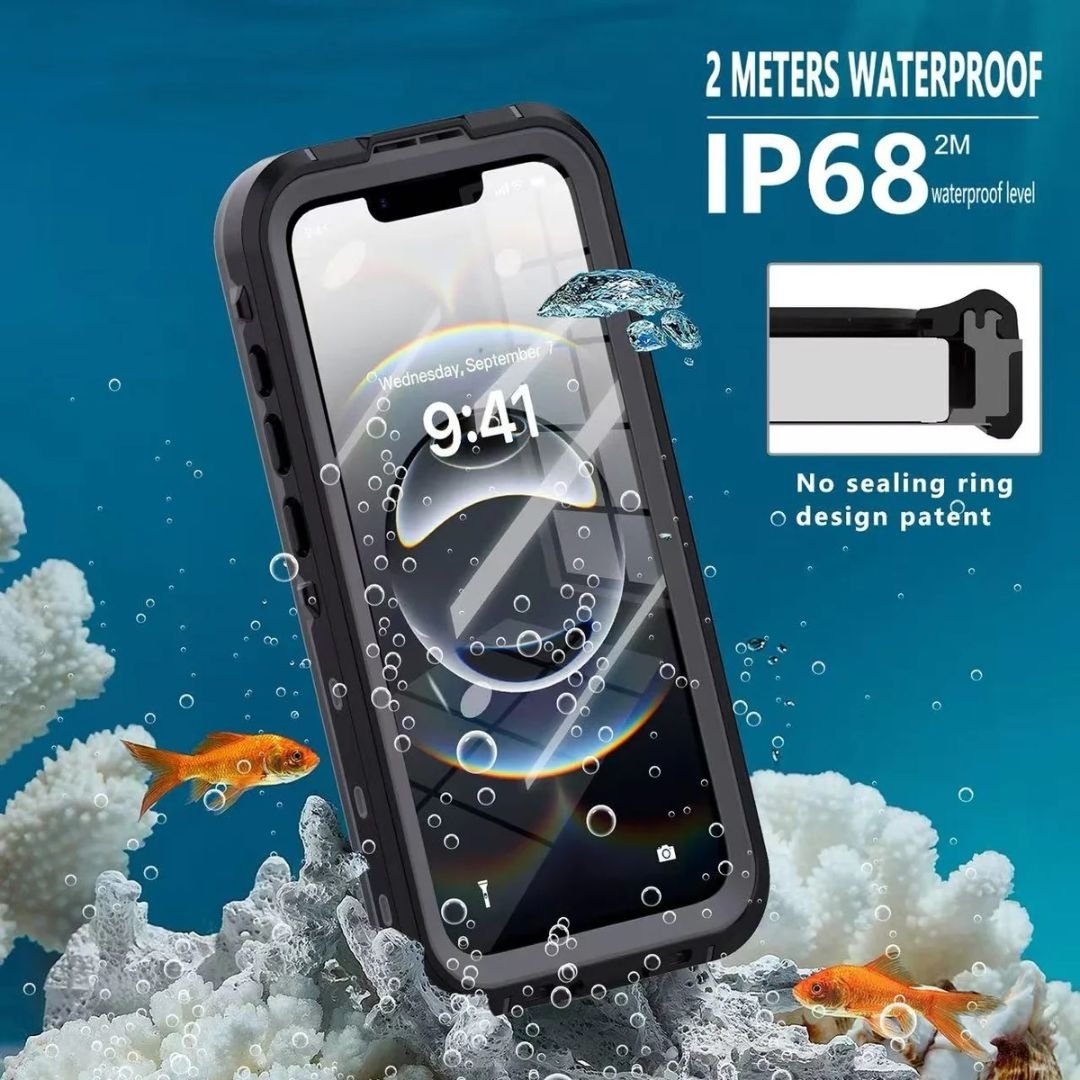Apple iPhone SE/8/7 Waterproof Case - Black, Military-Grade Protection - Image 2