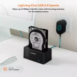 mbeat® D1 USB 3.0 3.5" & 2.5" SATA HDD Docking Station - Black - Image 2