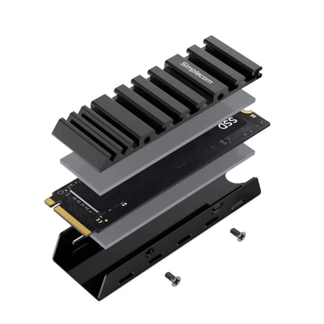 M.2 SSD Aluminum Heatsink with Thermal Silicone Pads for PC and PS5 SA110 Simplecom - Image 4