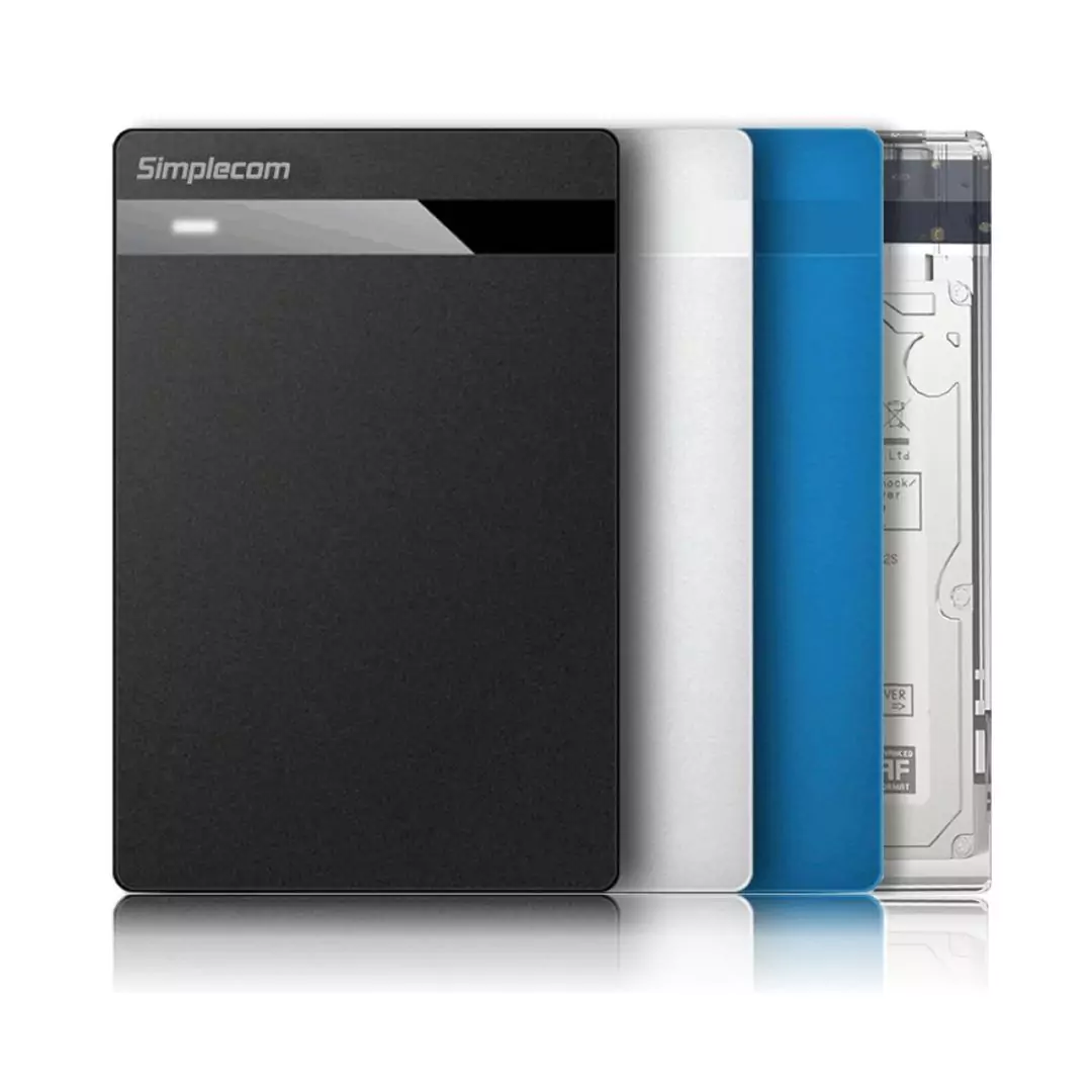 Simplecom SE203 Tool-Free 2.5" SATA HDD/SSD to USB 3.0 Hard Drive Enclosure - White - Image 3