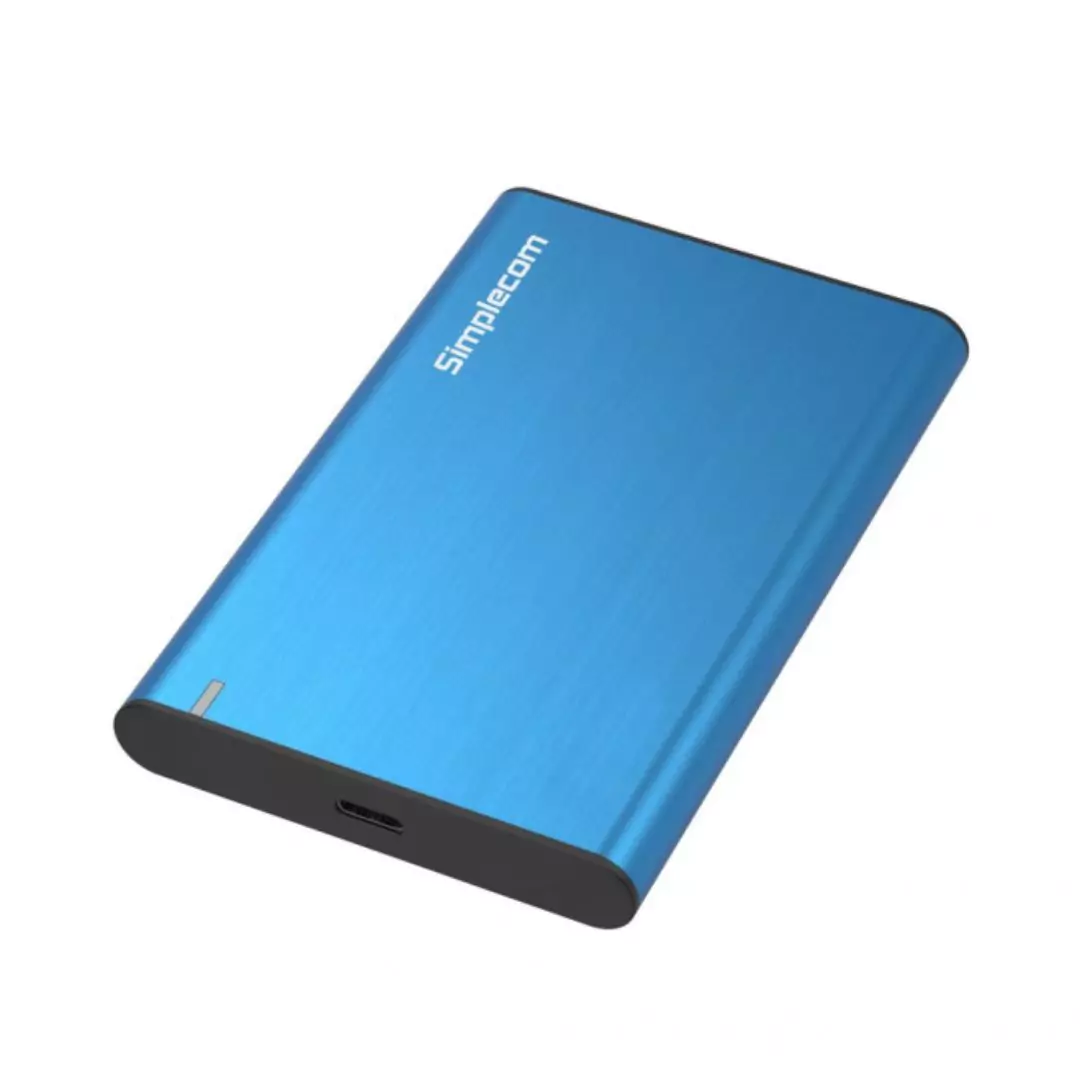 Aluminium 2.5'' SATA HDD/SSD to USB 3.1 Enclosure SE221 Simplecom - Blue