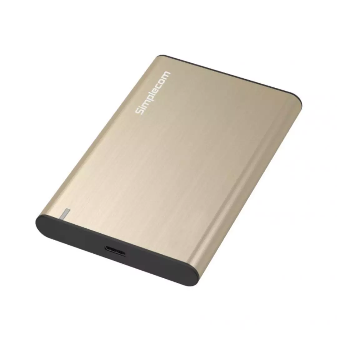 Aluminium 2.5'' SATA HDD/SSD to USB 3.1 Enclosure SE221 Simplecom - Gold