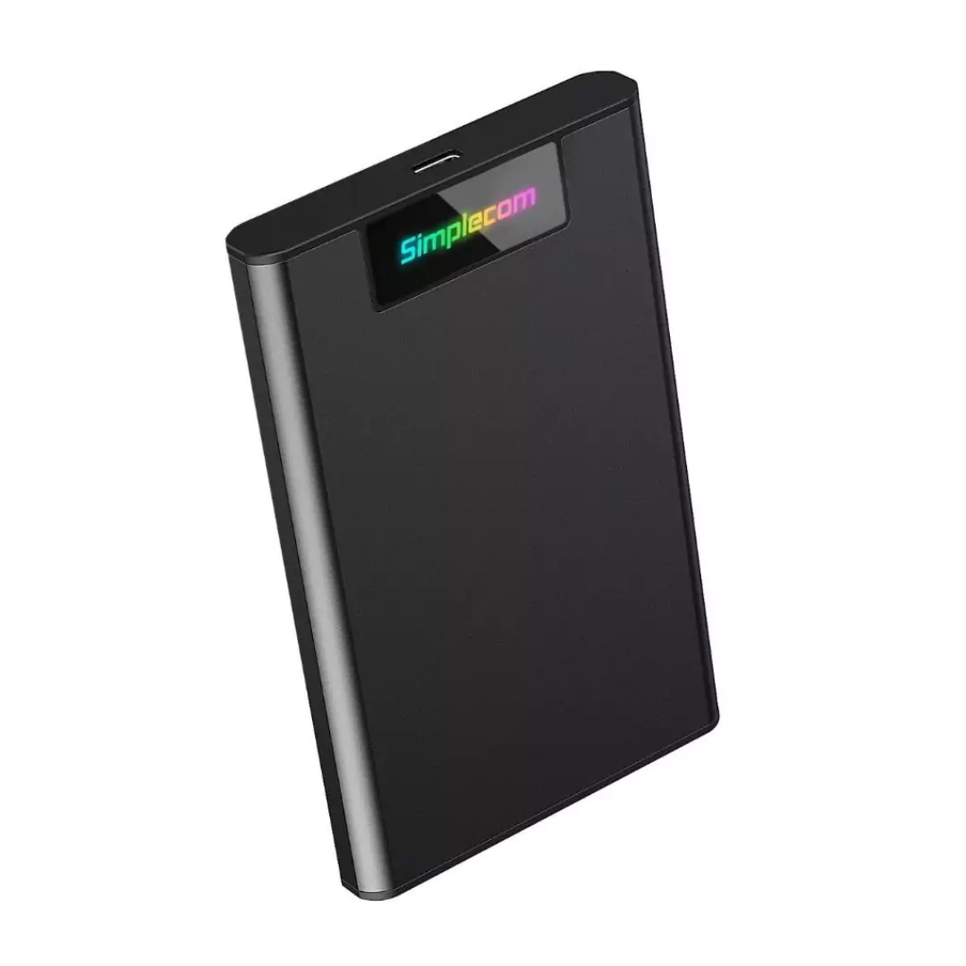 Tool-free 2.5" SATA HDD/SSD to USB-C Enclosure with RGB Lights SE239 Simplecom - Image 2