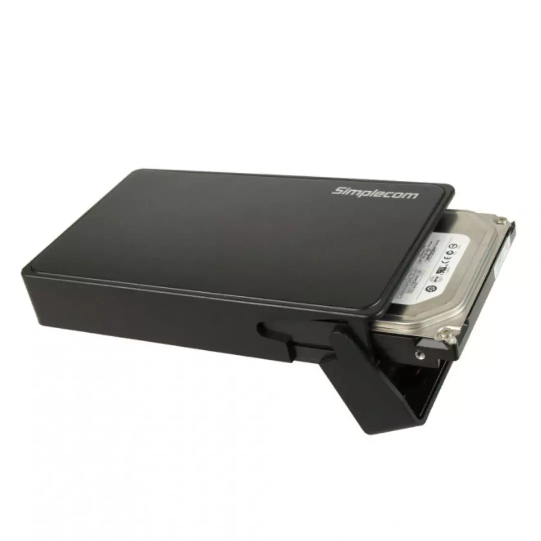 Simplecom SE325 Tool Free 3.5" SATA HDD to USB 3.0 Hard Drive Enclosure - Black Enclosure - Image 2