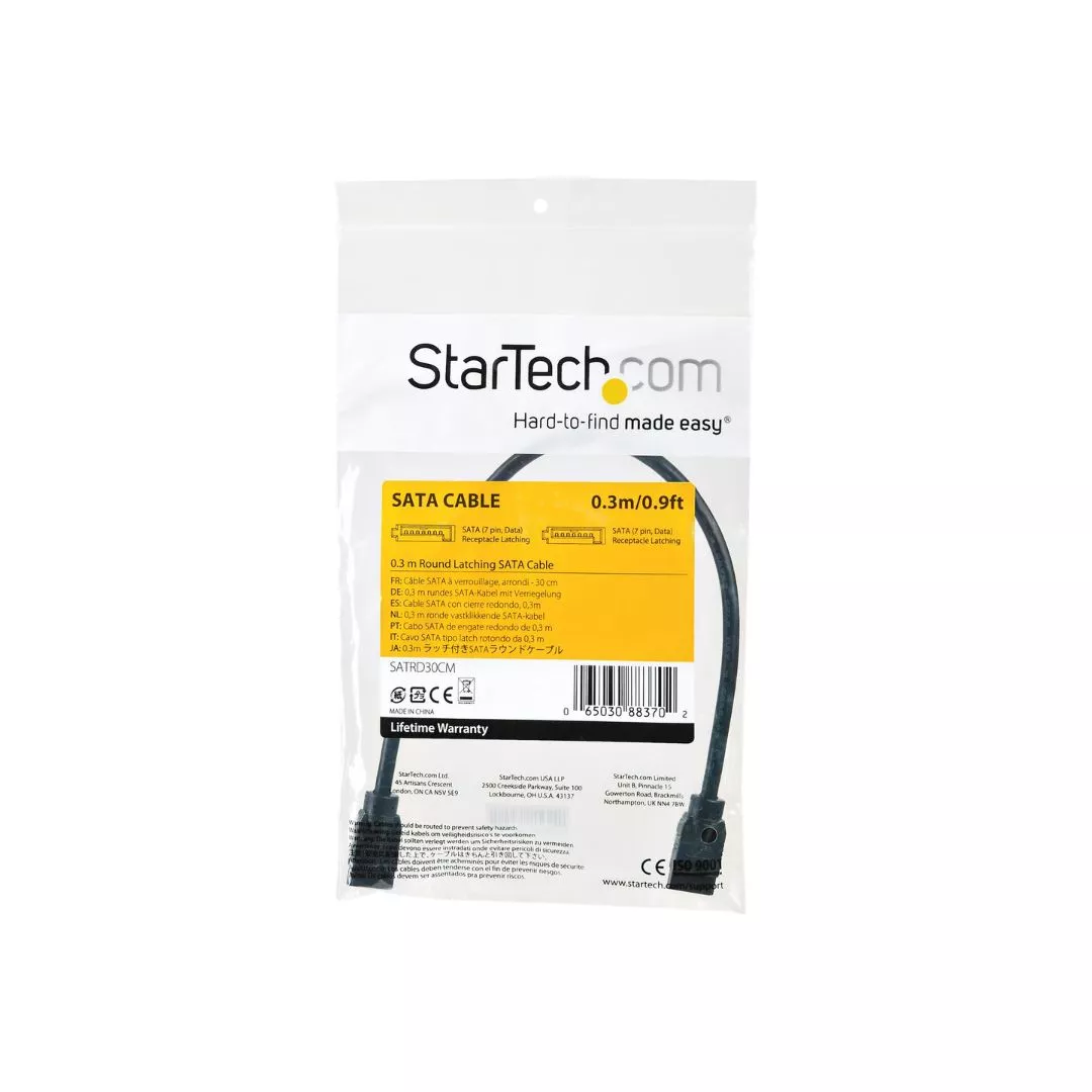 STARTECH CABLE - 0.3M ROUND SATA CABLE - Image 4