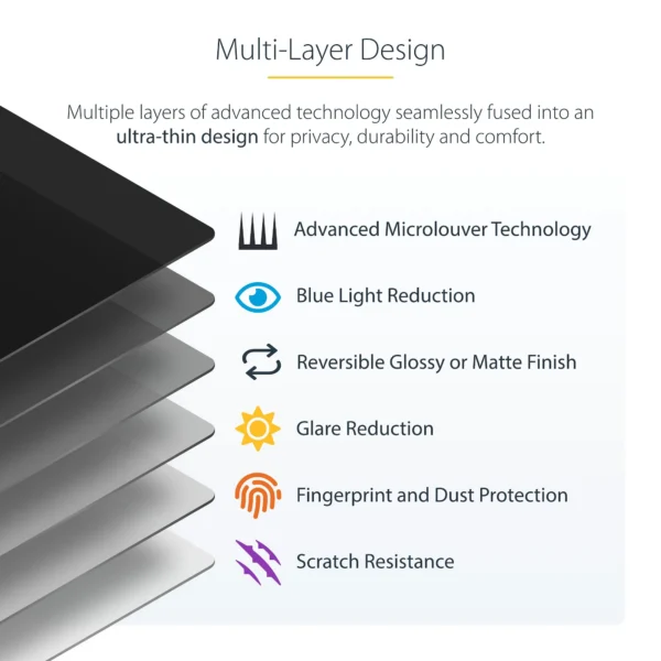 STARTECH 13" LAPTOP PRIVACY SCREEN FILTER, 16:10, MACBOOK AIR, MAG, MATTE/GLOSSY, 2YR - Image 4