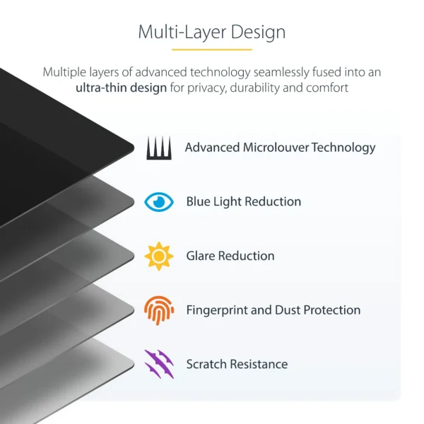 STARTECH 14.1" LAPTOP TOUCH PRIVACY SCREEN, 16:10, FLIP-UP, 2 YR - Image 5
