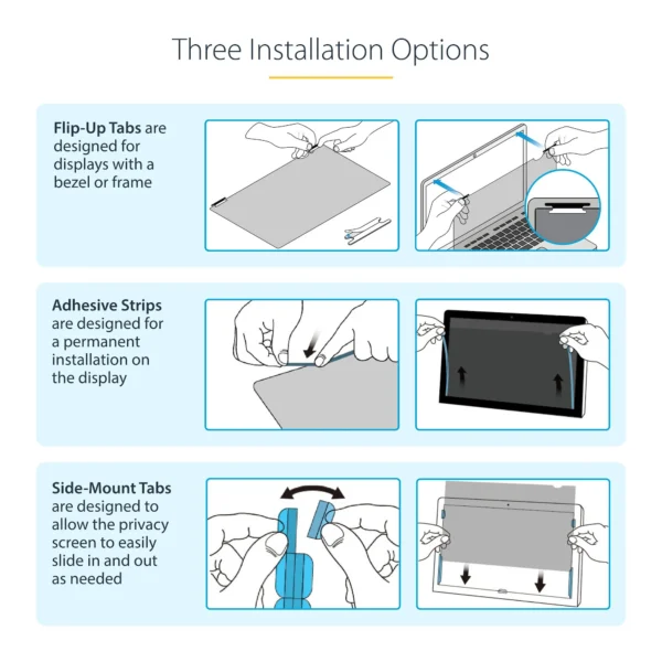 STARTECH 14.1" LAPTOP TOUCH PRIVACY SCREEN, 16:10, FLIP-UP, 2 YR - Image 2