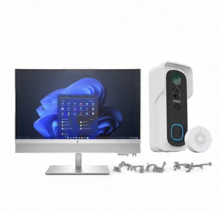 Combo Pack HP 840 G9 R AIO 24" T I7-14700 16GB PLUS BONUS UNIDEN APP CAM SOLU X2K VIDEO DOOR BELL