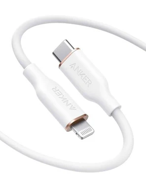 A8663H21-2 ANKER POWERLINE SOFT USB-C TO LIGHTNING 1.8 METRE - WHITE - Image 1