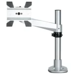 STARTECH Desk Mount Monitor Arm - VESA or Apple iMac/Thunderbolt or Ultrawide Display up to 49" (30.9lb/14kg) - Articulating Height Adjustable Single Desktop Monitor Pole Mount SILVER, 10YR