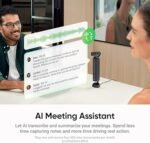 INSTA360 WAVE PRO SPEAKER PHONE, AI TRANSCRIPT, 3D MIC, TOUCH PANEL, (BLACK), 1YR - Image 4