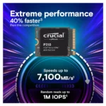 CRUCIAL P310 1TB, M.2 INTERNAL NVMe 2230 PCIe4 SSD, 7100R/6000W MB/s, 5YR WTY - Image 4