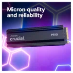CRUCIAL P510 1TB + HEATSINK, M.2 INTERNAL NVMe PCIe5 SSD, 11000R/9500W MB/s, 5YR WTY - Image 4
