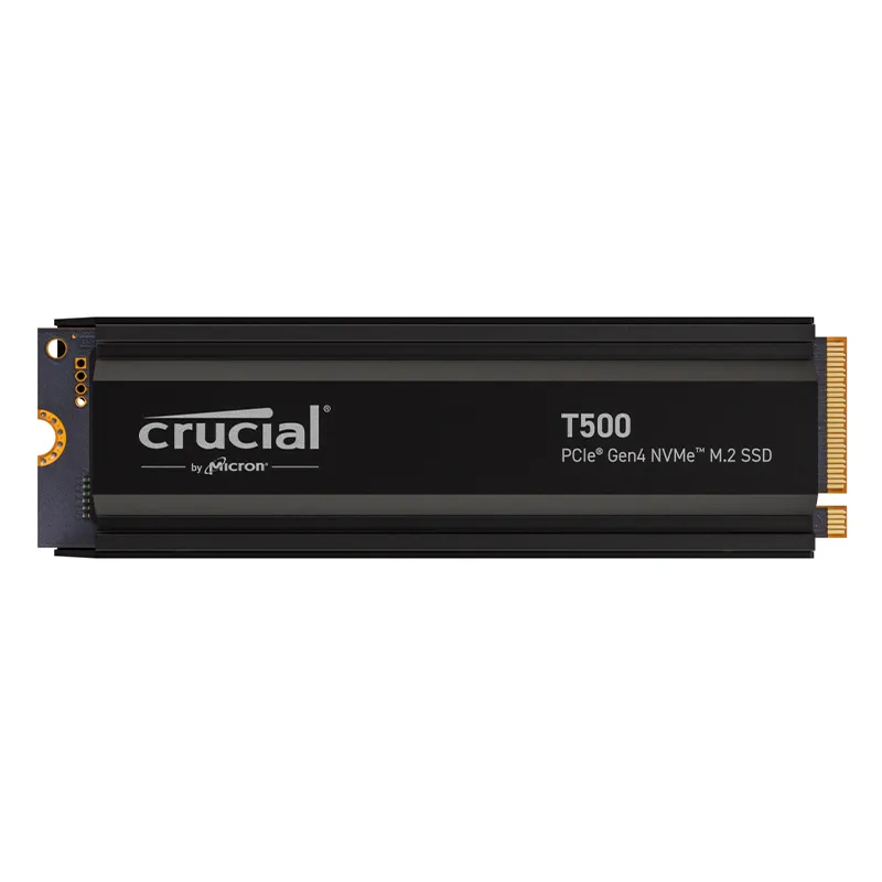 CRUCIAL T500 1TB + HEATSINK, M.2 INTERNAL NVMe PCIe4 NVMe SSD, 7400R/6800W MB/s, 5YR WTY