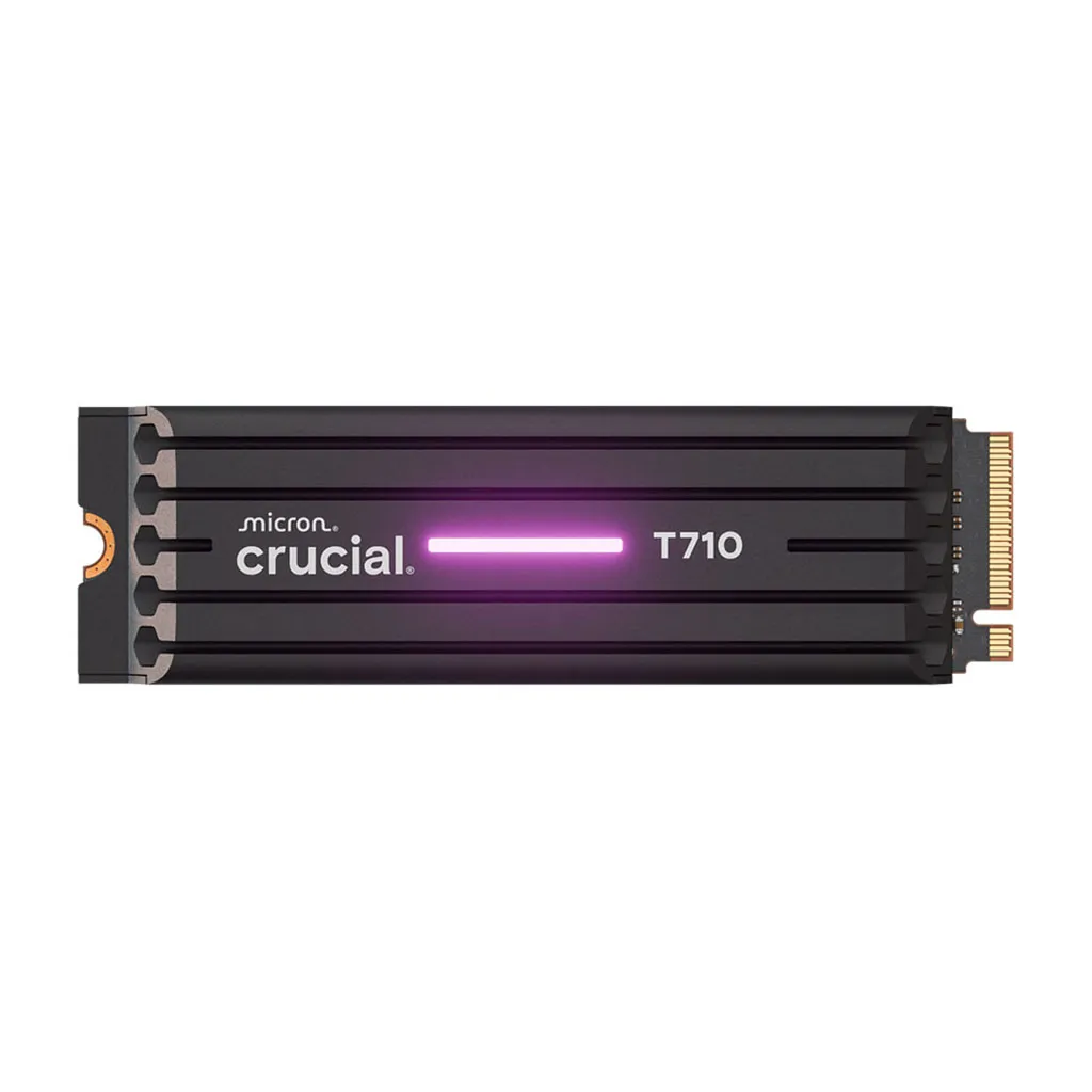 CRUCIAL T710 2TB + HEATSINK, M.2 INTERNAL NVMe PCIe5 NVMe SSD, 14500R/13800W MB/s, 5YR WTY