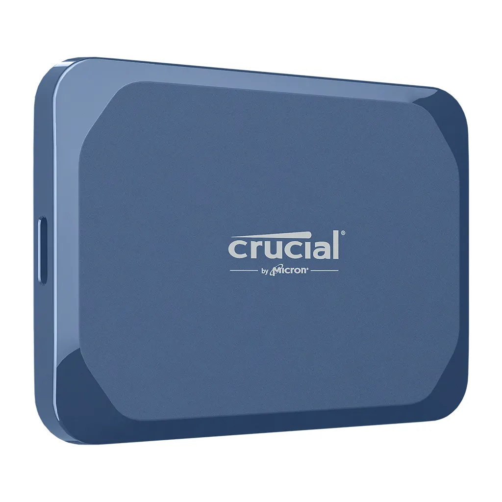 CRUCIAL X10 6TB PORTABLE USB-C SSD, UP TO 2100MB/s R/W, BLUE, 3YR WTY