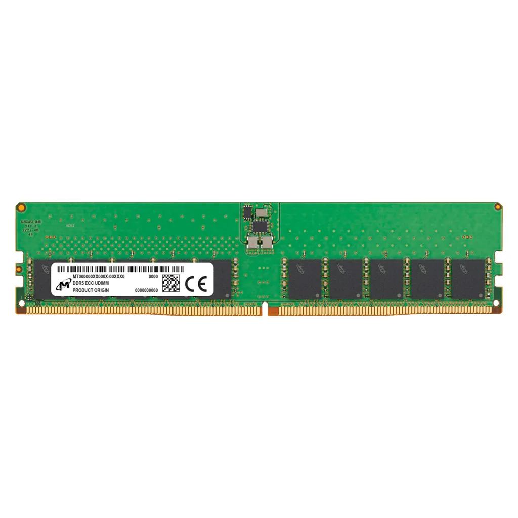 MICRON 32GB DDR5 ECC UDIMM MEMORY, PC5-44800, 5600MHz. 2Rx8, 3YR WTY