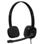 Logitech H151 Stereo Headset Light Weight Adjustable Headphones with Microphone 3.5mm jack In-line audio controls Noise-cancelling (981-000587)