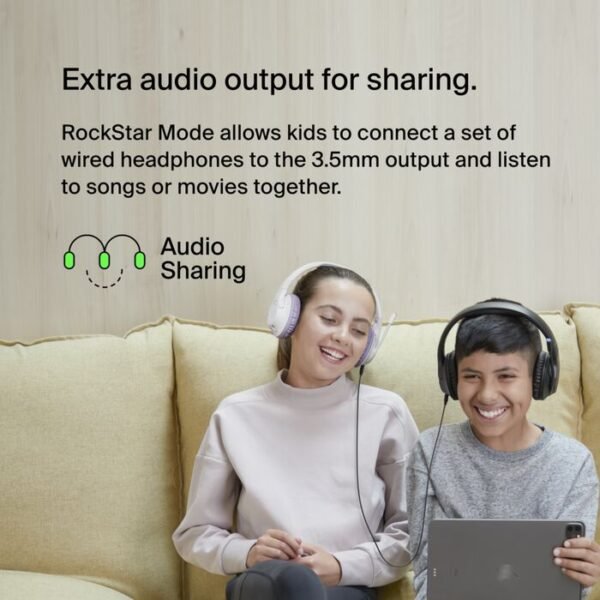 Belkin SoundForm Inspire Wireless Over-Ear Headset for Kids, 2 Years Warranty - AUD006btBLK - Image 10