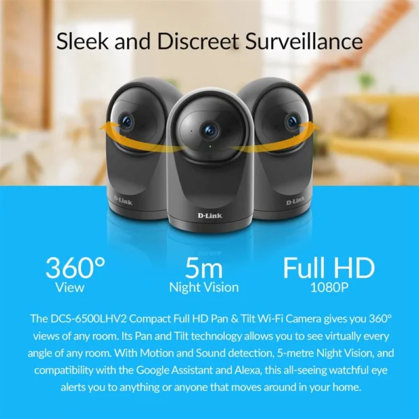 D-Link Pan and Tilt Camera 2Pack-DCS-6500LHV2/2PK - Image 4