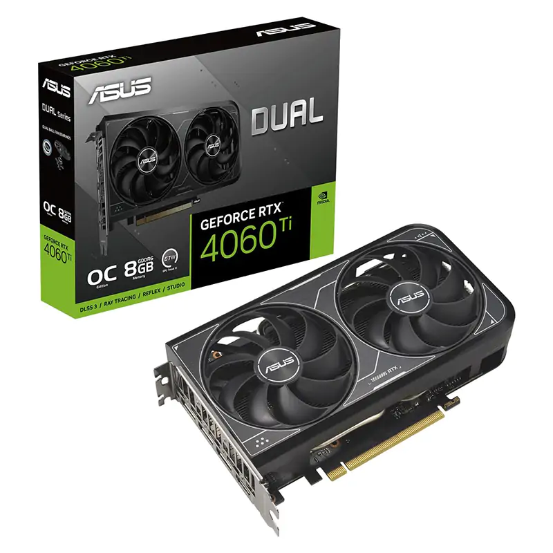 Asus Dual GeForce RTX 4060 Ti V2 8G OC Graphics Card (DUAL-RTX4060TI-O8G-V2)