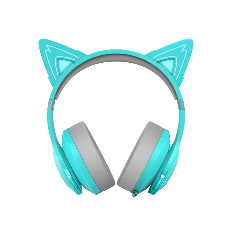Edifier G5BT Cat Turquoise Hi-Res Bluetooth Gaming Headset with Hi-Res, Low Latency 45ms (+5ms), RGB Lighting, Multi-Mode, Bluetooth v5.2/AUX