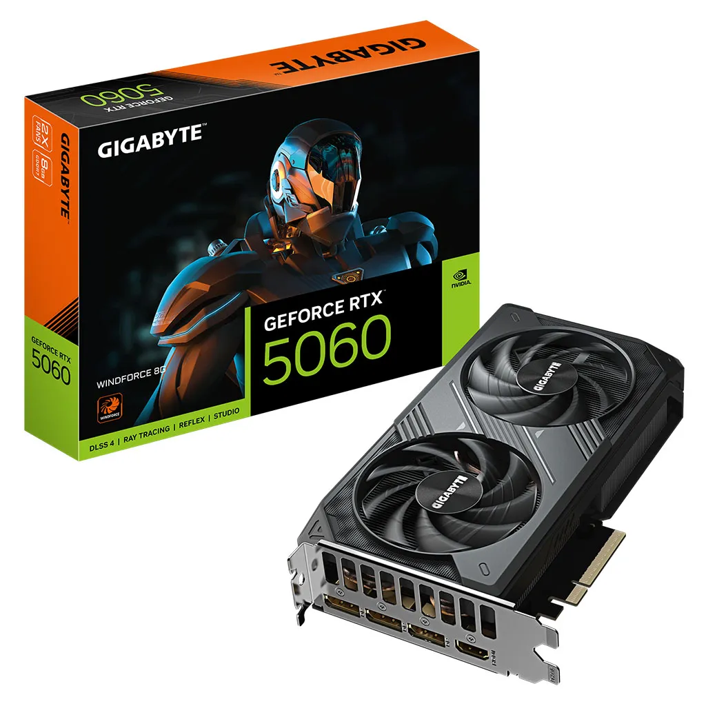 Gigabyte GeForce RTX 5060 WINDFORCE 8GB GDDR7 Video Card (GV-N5060WF2-8GD)