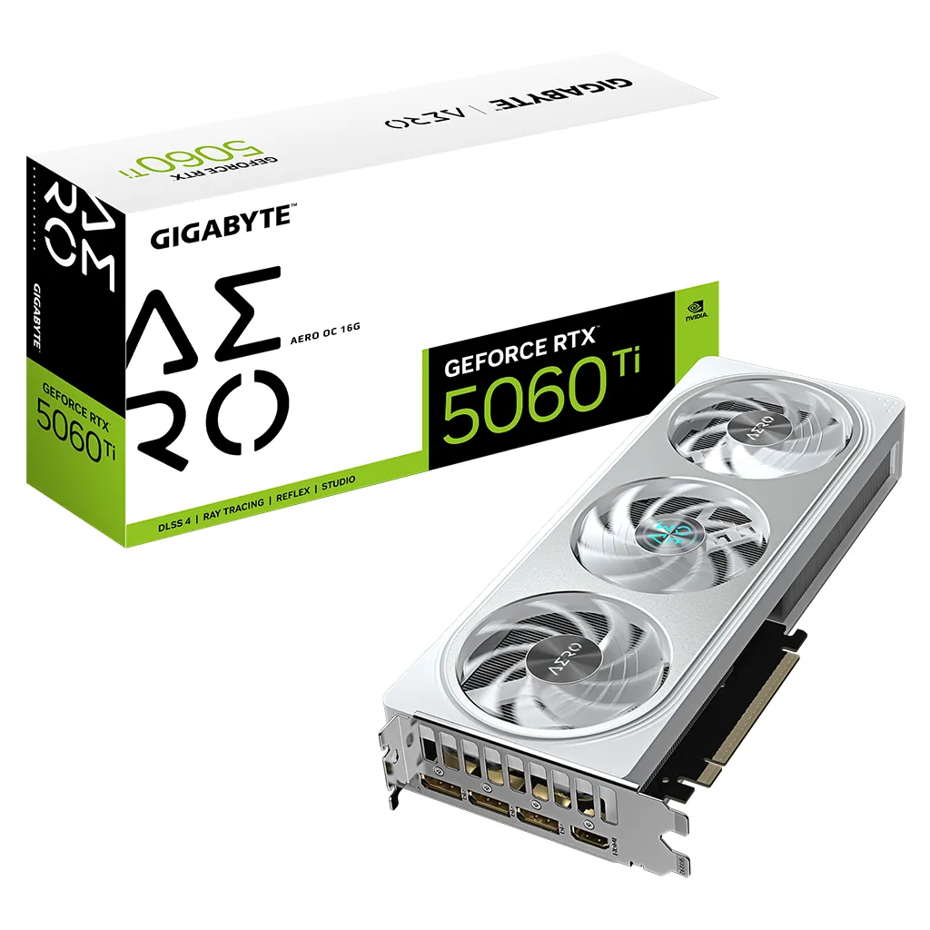 Gigabyte GeForce RTX 5060 Ti Aero OC 16G Graphics Card (GV-N506TAERO OC-16GD)