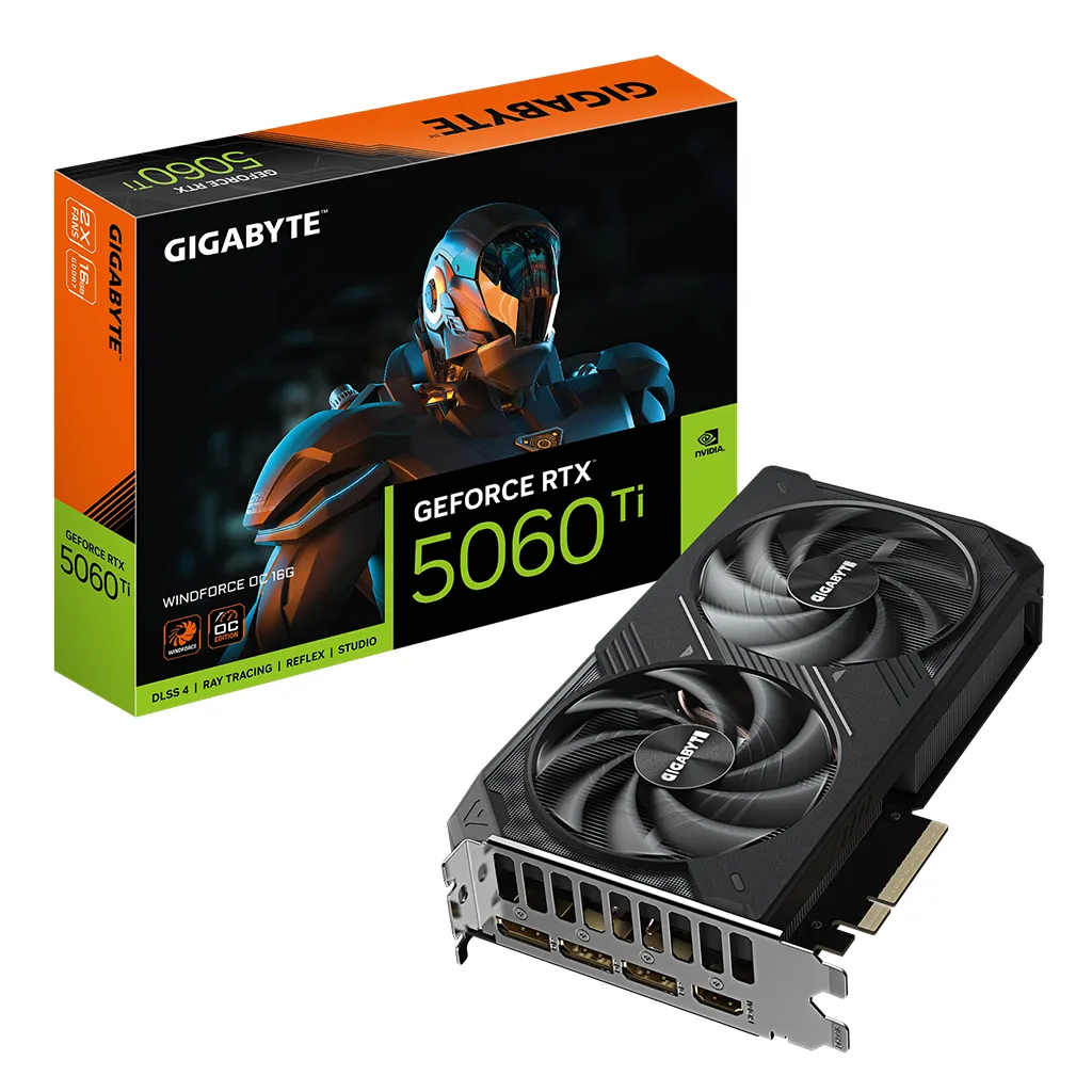 Gigabyte GeForce RTX 5060 Ti Windforce 2X OC 16G Graphics Card (GV-N506TWF2OC-16GD)