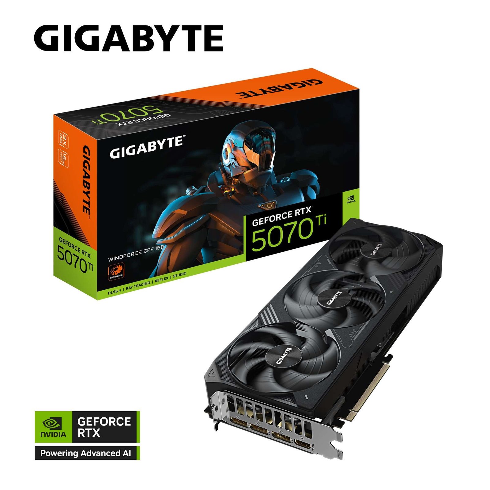 Gigabyte GeForce RTX 5070 Ti WINDFORCE SFF 16G Graphics Card(GV-N507TWF3-16GD)