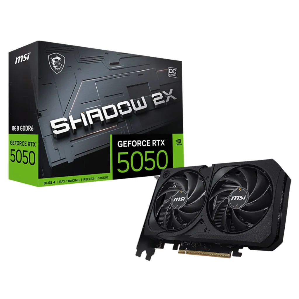 MSI GeForce RTX 5050 SHADOW 2X OC 8GB Video Card(GeForce RTX 5050 8G SHADOW 2X OC)