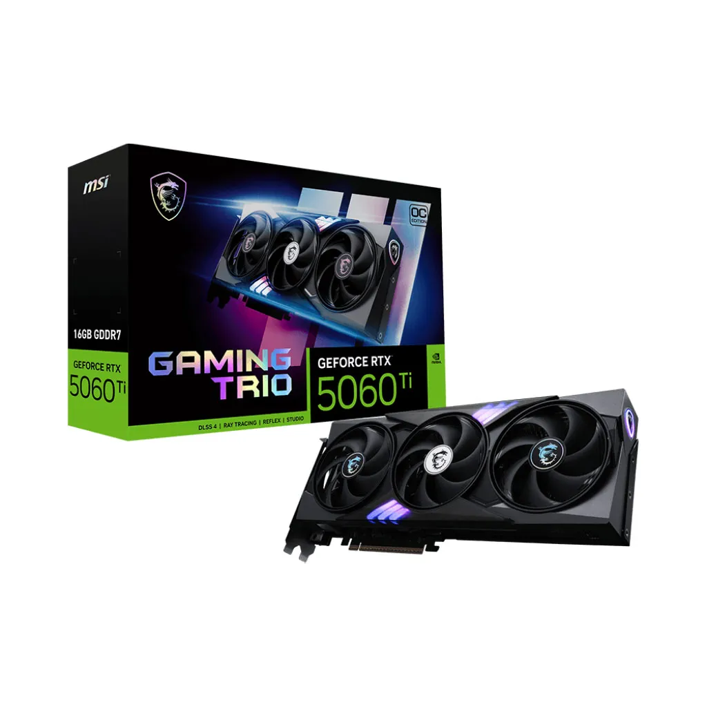 MSI GeForce RTX 5060 Ti 16G Gaming Trio OC Graphics Card (GeForce RTX 5060 Ti 16G GAMING TRIO OC)