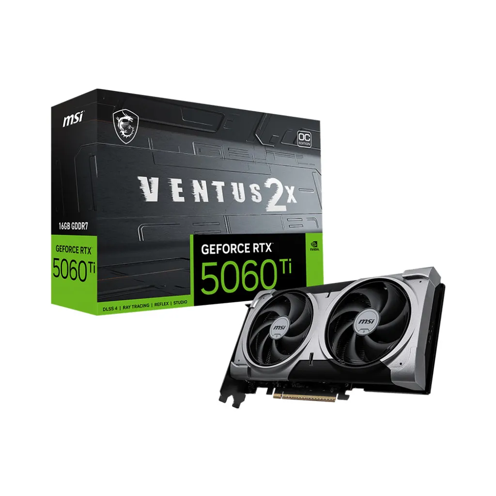 MSI GeForce RTX 5060 Ti 16G Ventus 2X OC Plus Graphics Card (GeForce RTX 5060 Ti 16G VENTUS 2X OC PLUS)