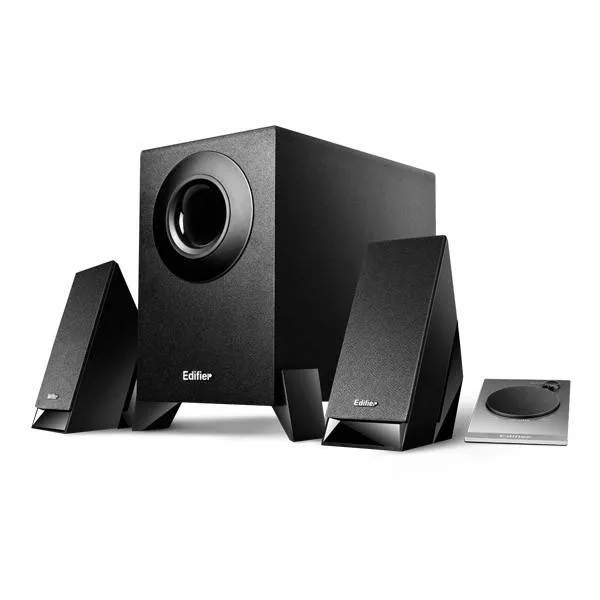 Edifier M1360 2.1 Multimedia Speakers - 3.5mm AUX/4INCH Subwoofer/Remote/RCA Remote Control input Black (M1360)