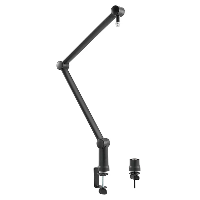 Brateck Professional Microphone Boom Arm Stand, 360Â° Rotatable Boom, Clip-On Cable Holder, Foldable Scissor Arm Design (MDS06-1)