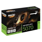 INNO3D nVidia GeForce RTX 5070 TWIN X2 12GB GDDR7 2512 MHz Boost Clock, RAM 28 Gbps, 3x DP, 1xHDMI 250x116x41mm - Image 3